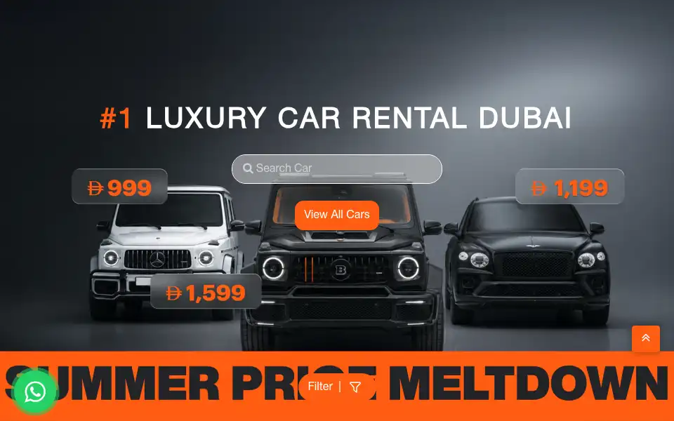 Screenshot of luxurycarrental.ae