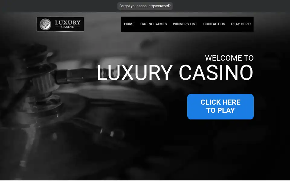 Screenshot of luxurycasino.co.uk