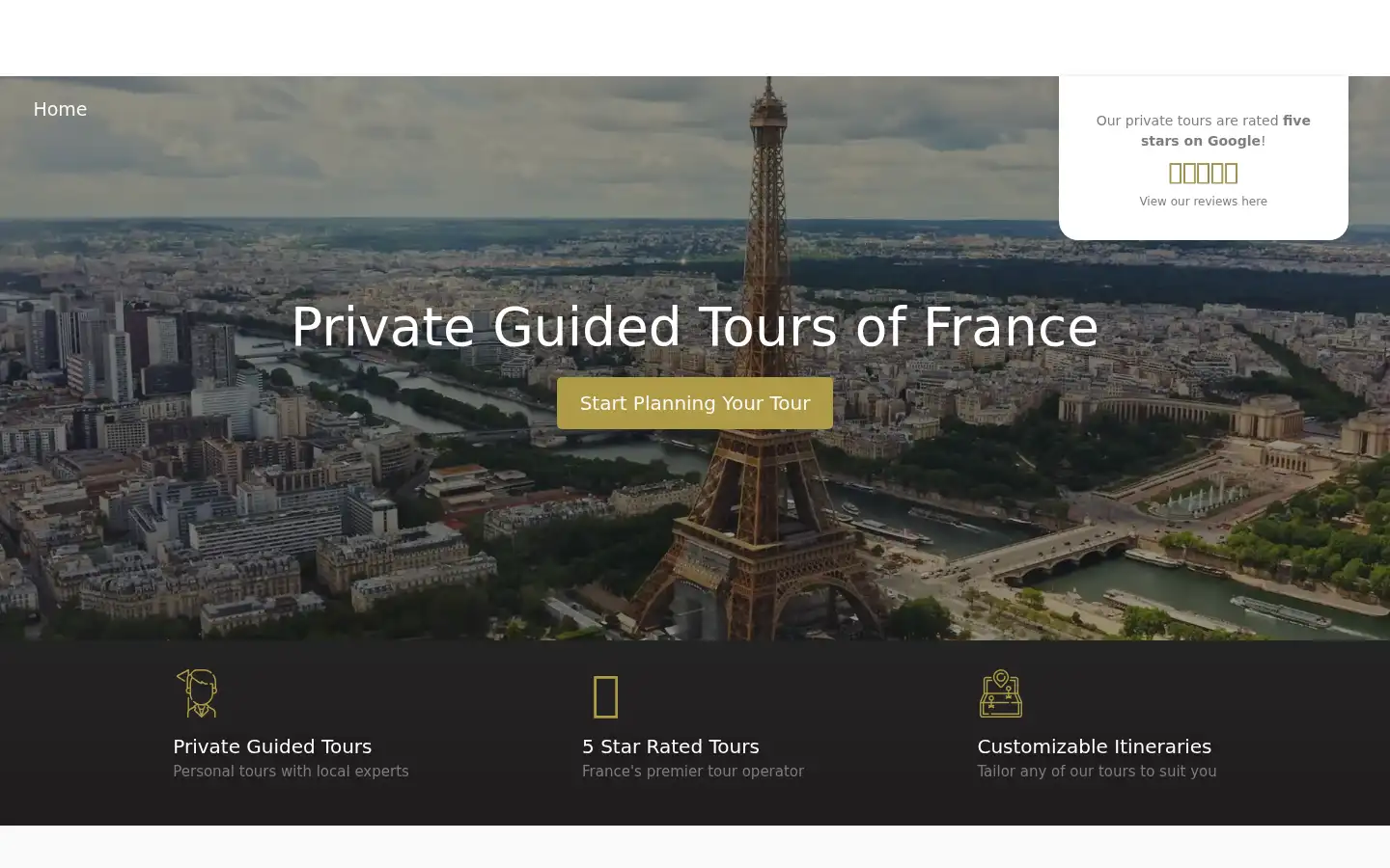 Screenshot of luxuryfrancetours.com