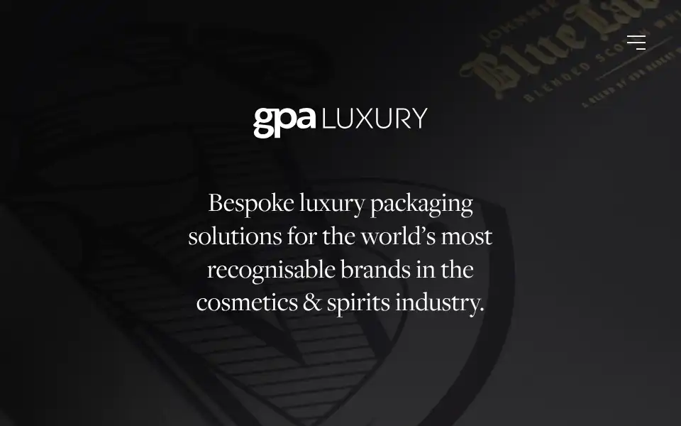 Screenshot of luxurypackaging.co.uk