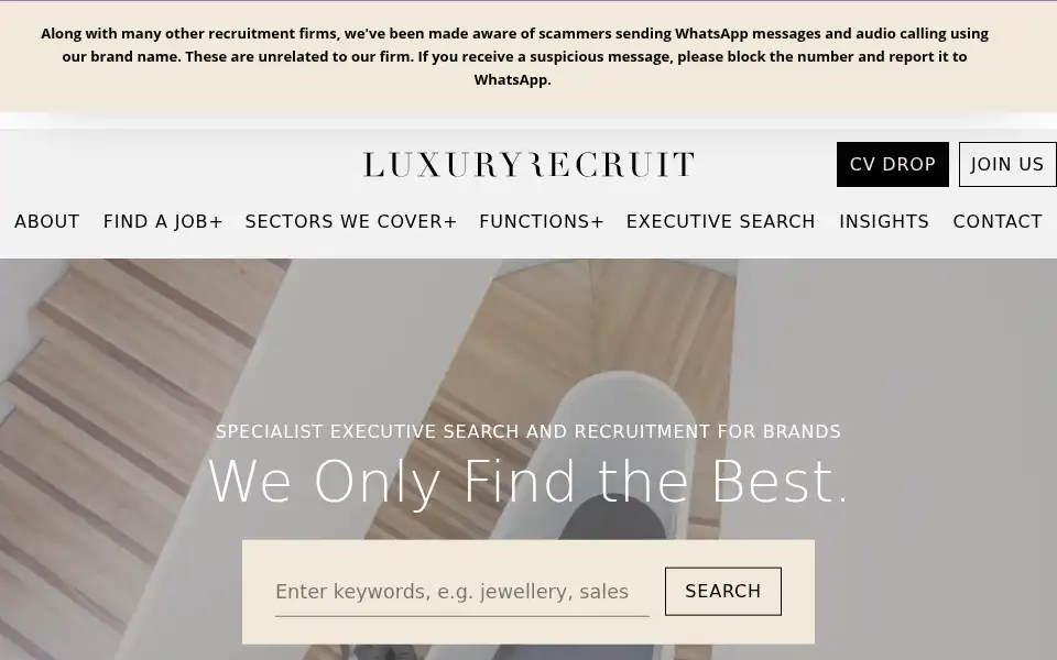 Screenshot of luxuryrecruit.com
