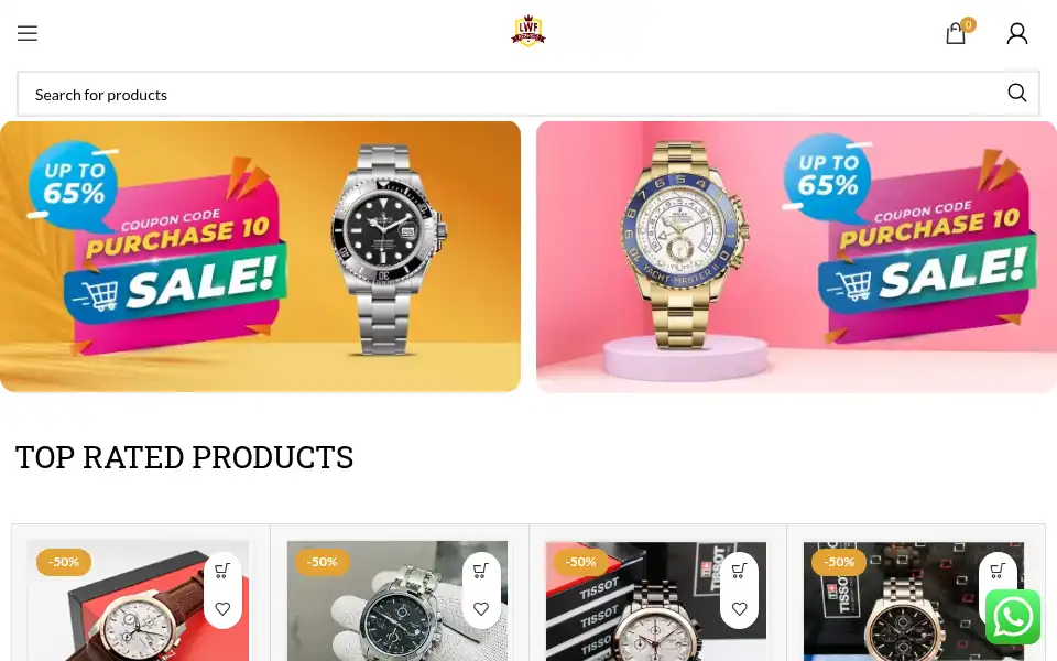 Screenshot of luxurywatchfactory.com