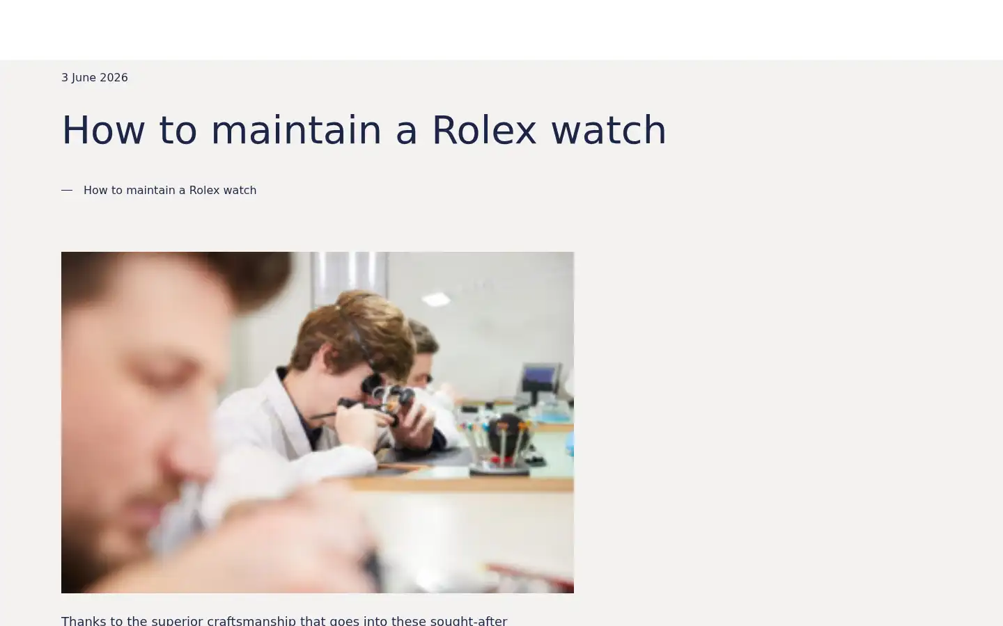 Screenshot of luxurywatchrepairs.com