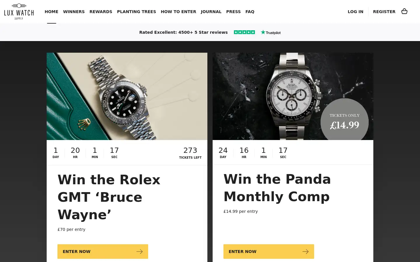 Screenshot of luxurywatchsupply.com