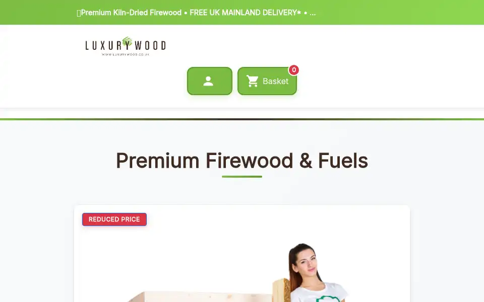 Screenshot of luxurywood.co.uk