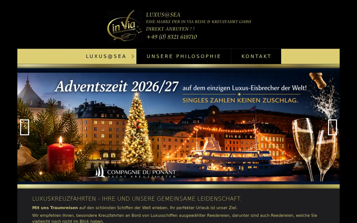 Screenshot of luxus-at-sea.de
