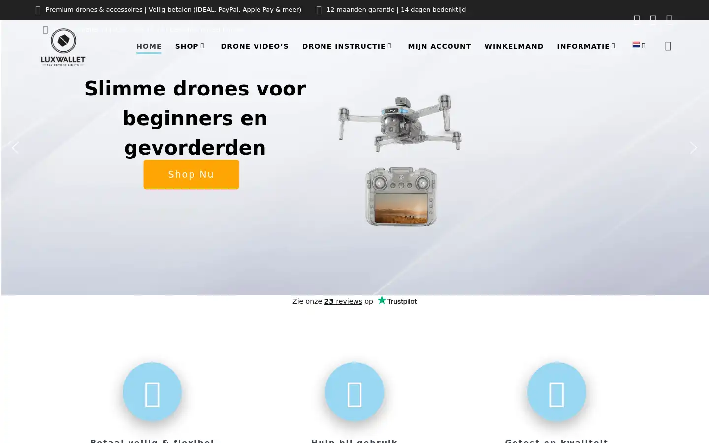 Screenshot of luxwallet.nl