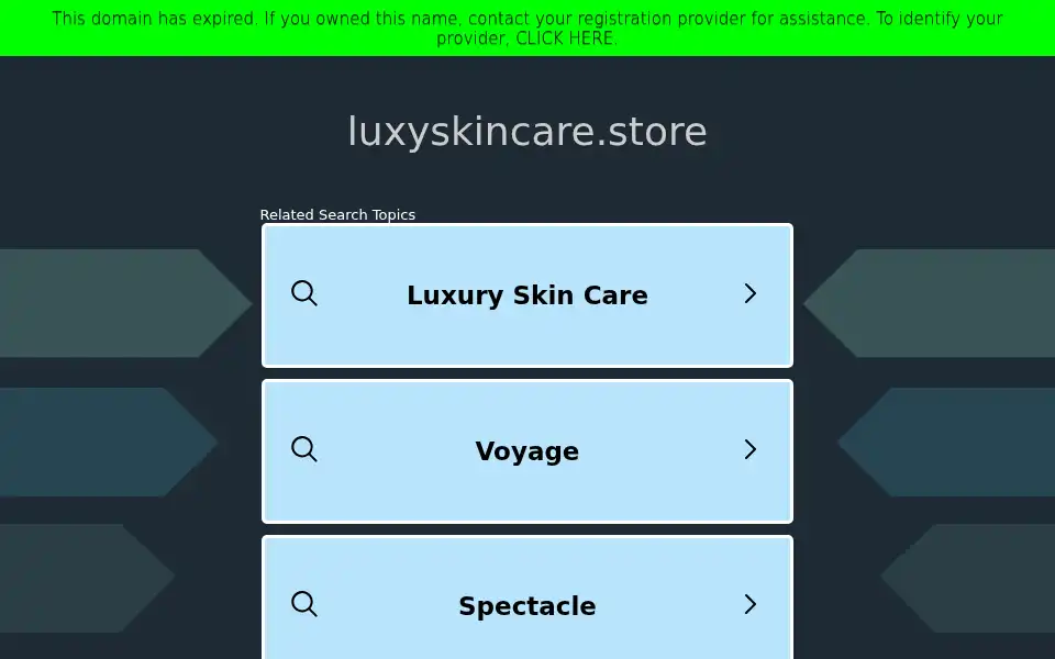 Screenshot of luxyskincare.store