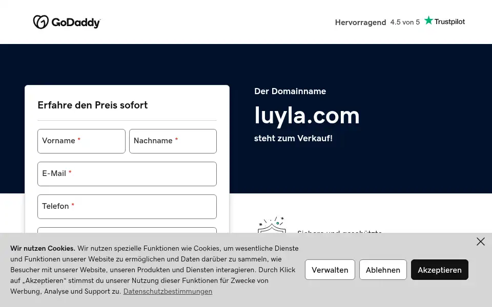 Screenshot of luyla.com