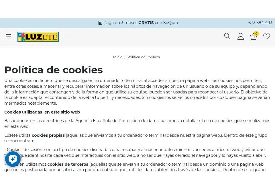 Screenshot of luzete.fr