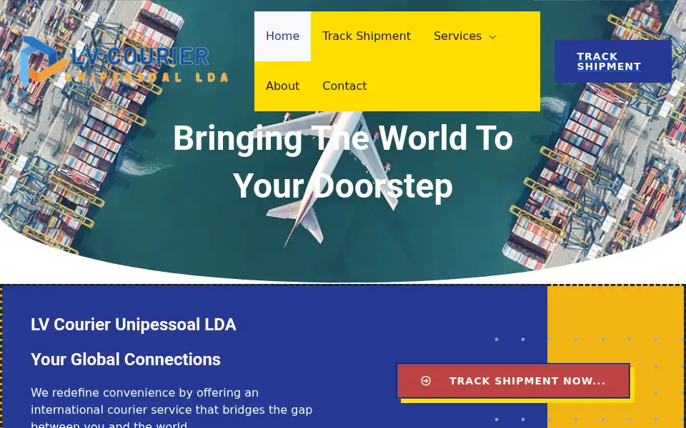 Screenshot of lvcouriers.com