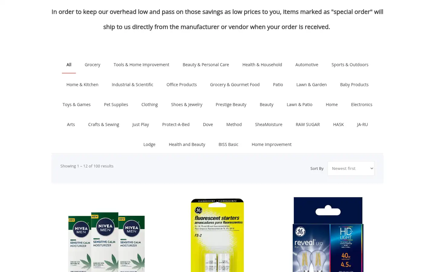 Screenshot of lvdistribution.com