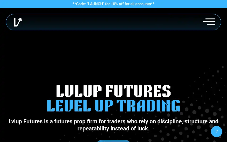 Screenshot of lvlupfutures.com