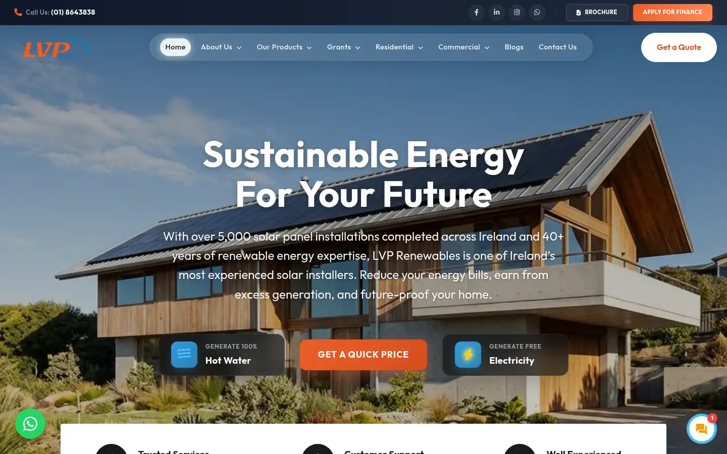 Screenshot of lvprenewables.ie