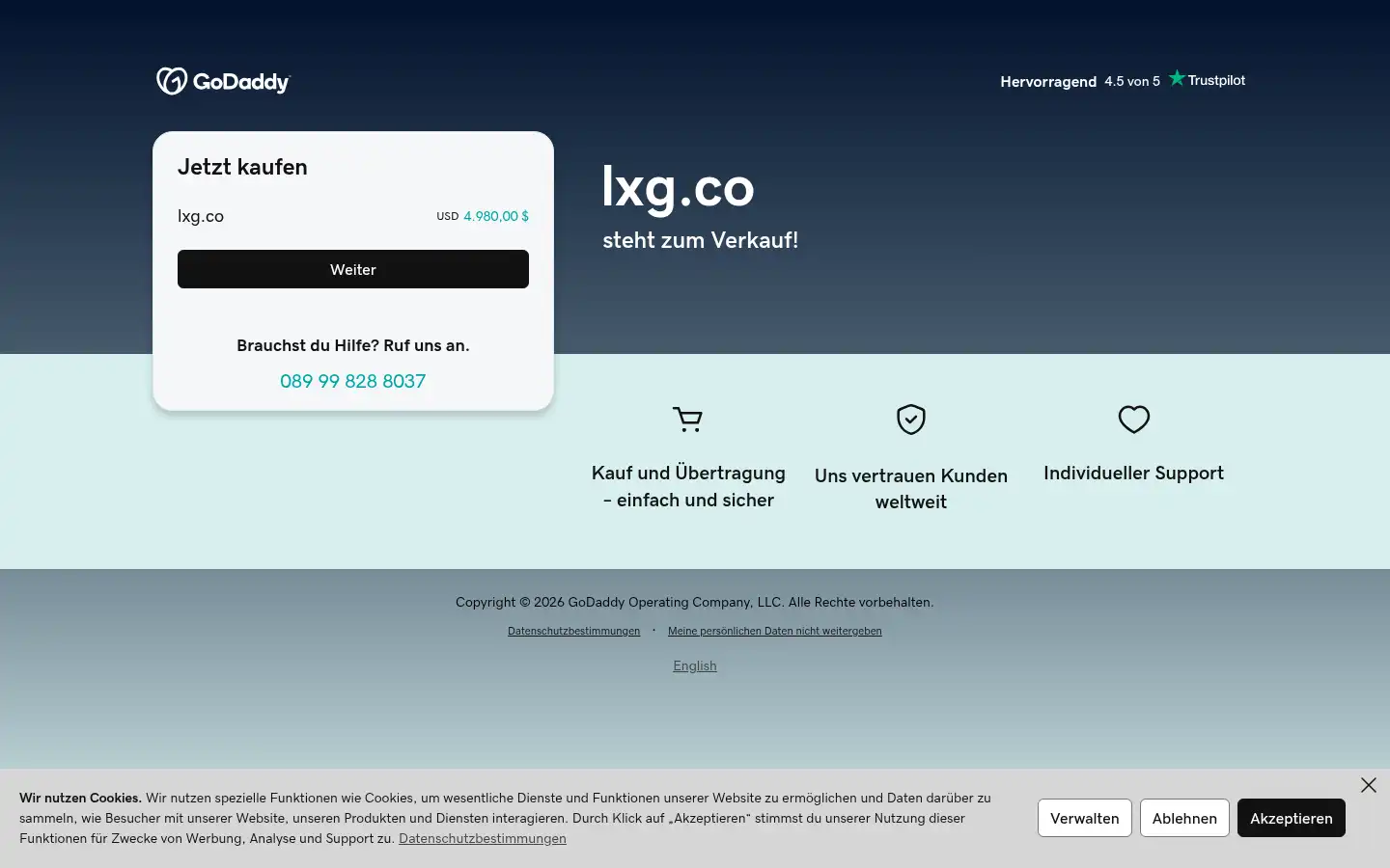 Screenshot of lxg.co
