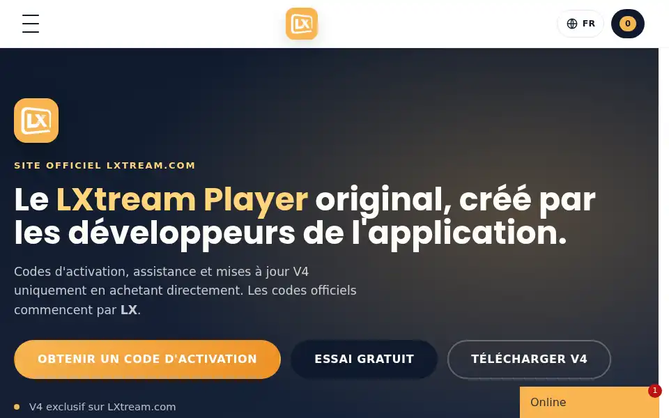 Screenshot of lxtream.com