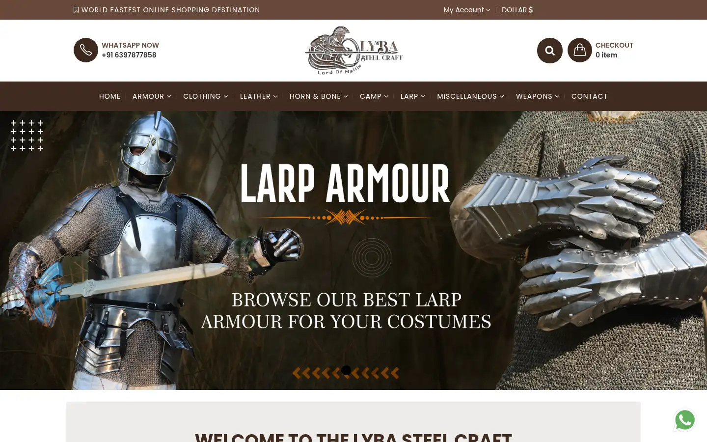 Screenshot of lybasteelcraft.com