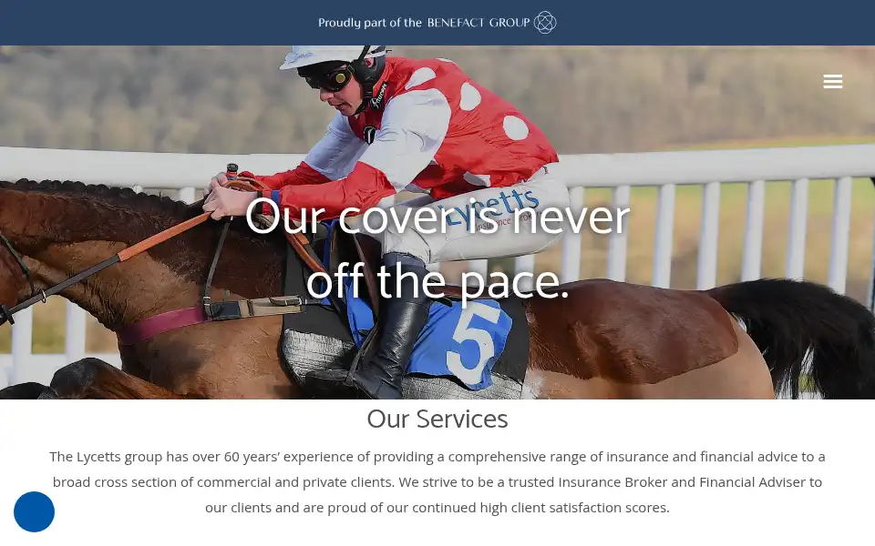 Screenshot of lycetts.co.uk
