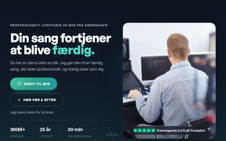 Screenshot of lydstudiet.com