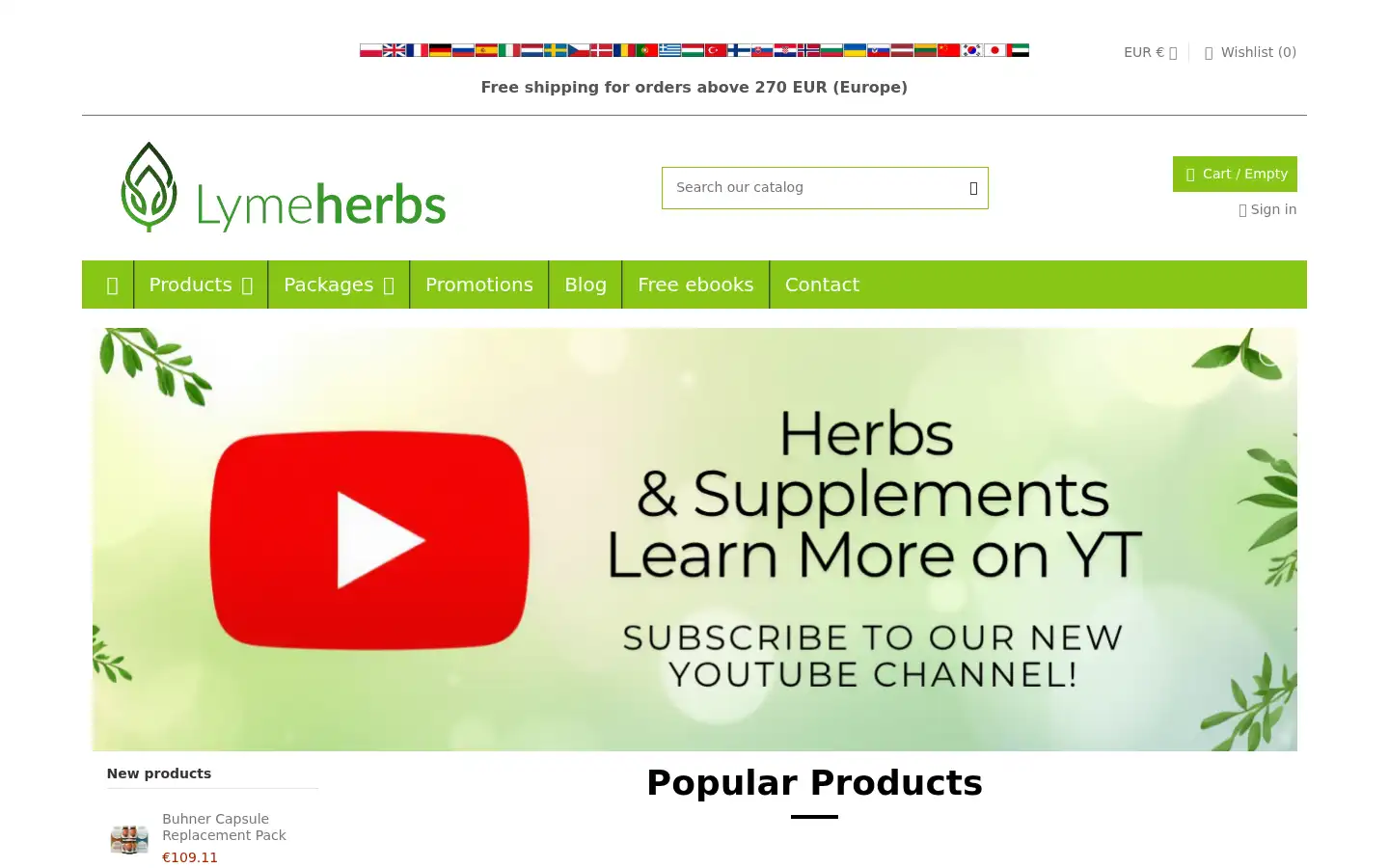 Screenshot of lymeherbs.eu