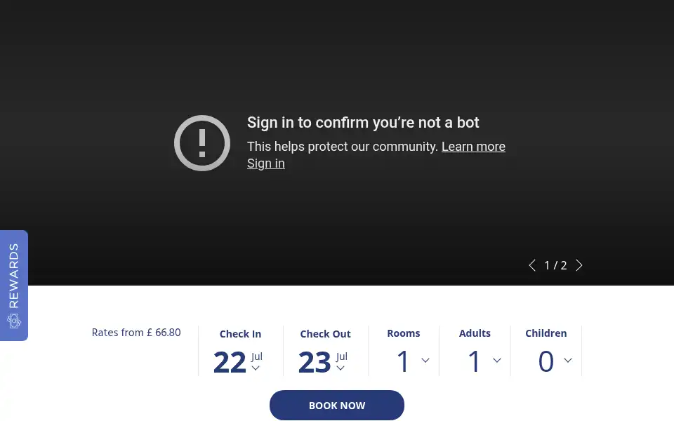 Screenshot of lyndenehotel.co.uk