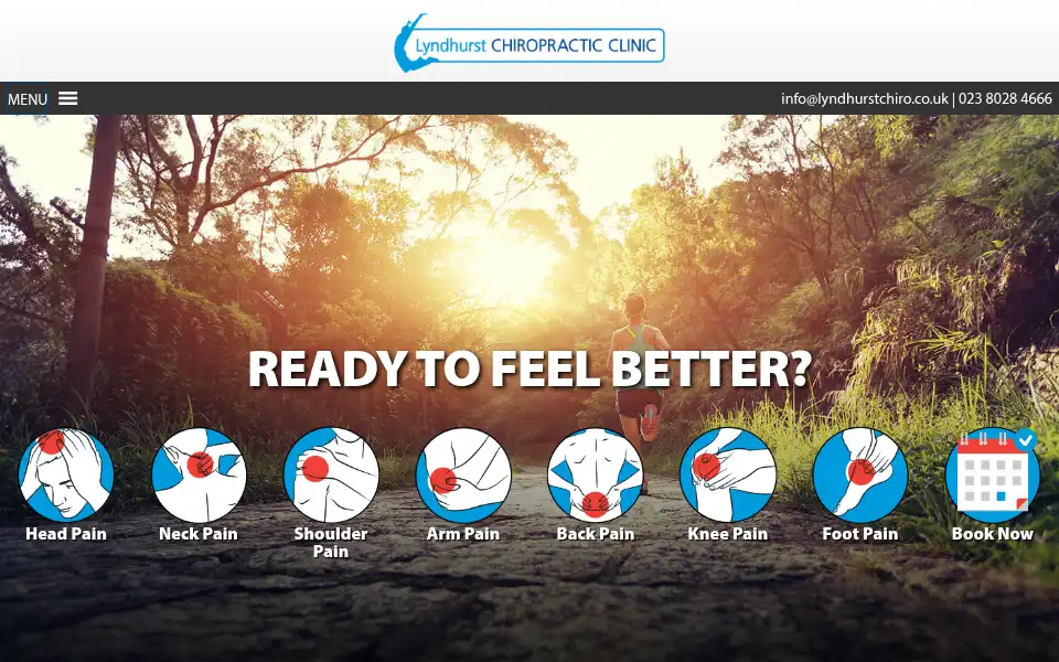 Screenshot of lyndhurstchiro.co.uk