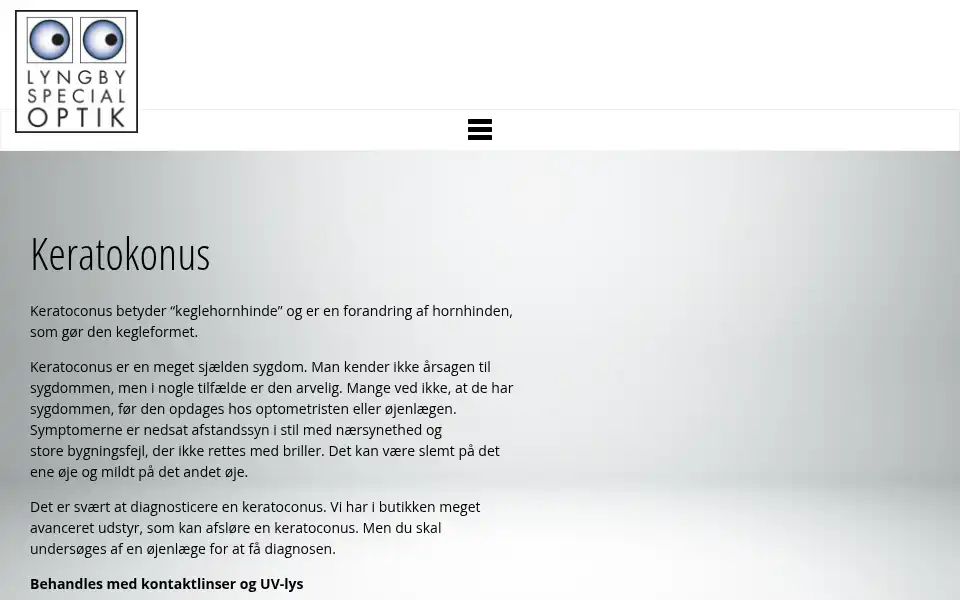 Screenshot of lyngbyspecialoptik.dk