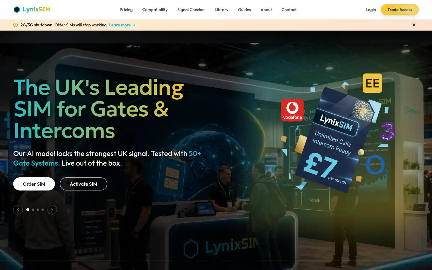 Screenshot of lynixsim.co.uk