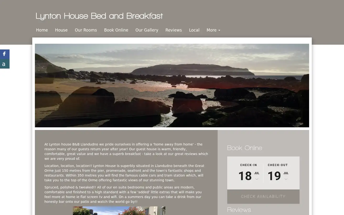 Screenshot of lyntonhousellandudno.co.uk