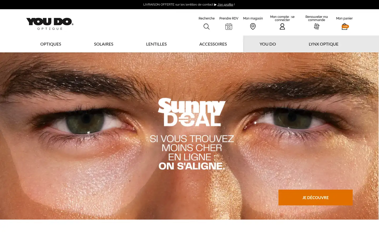 Screenshot of lynx-optique.com