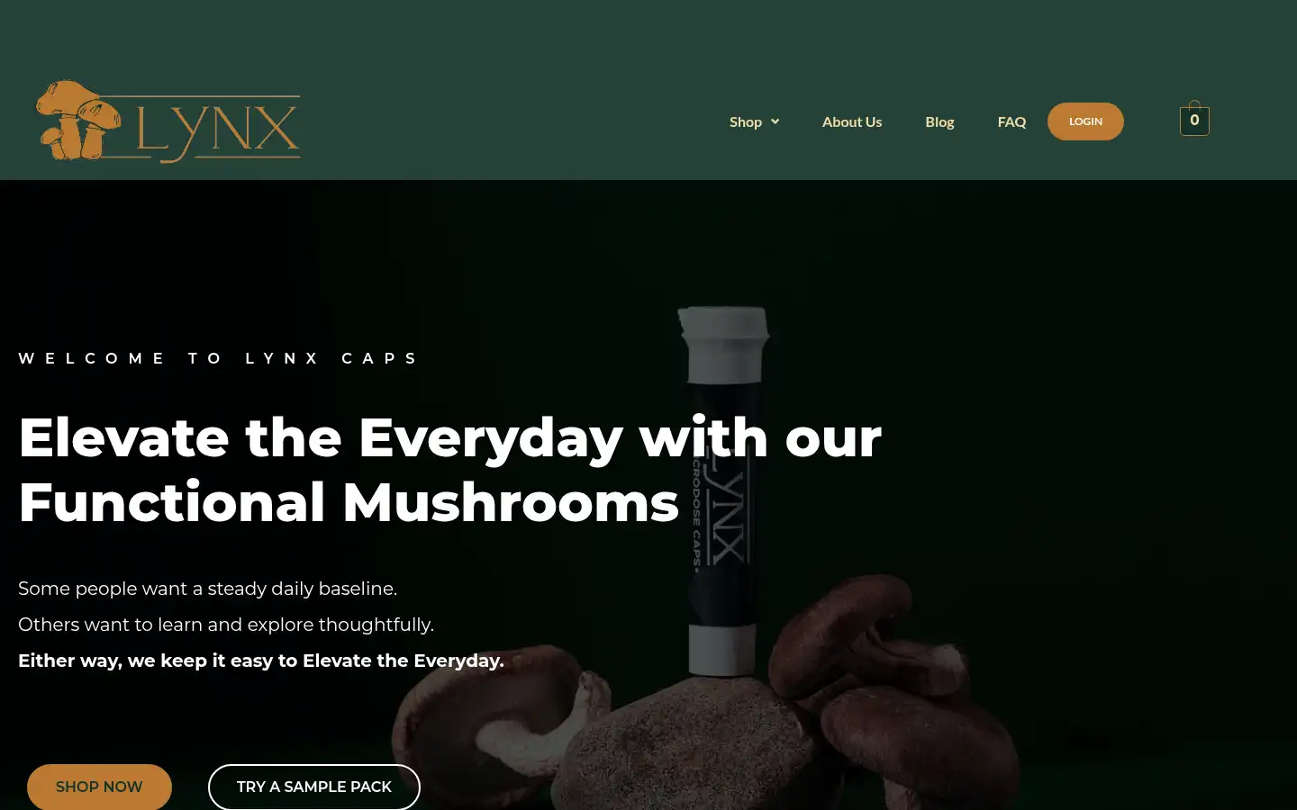 Screenshot of lynxcaps.com