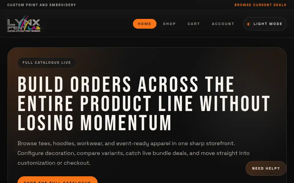 Screenshot of lynxprintlab.co.uk