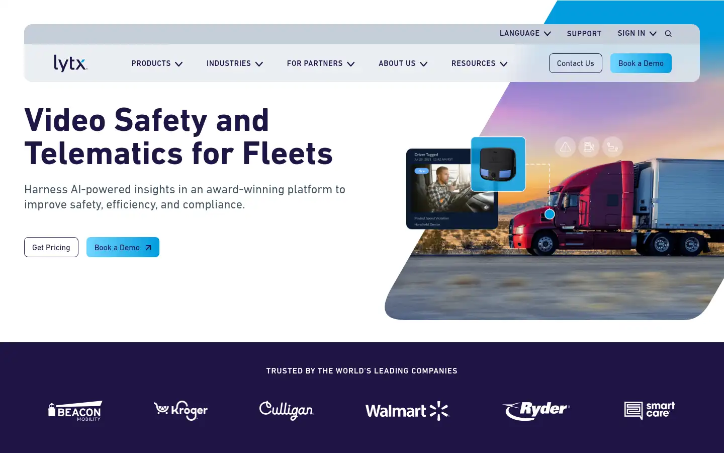 Screenshot of lytx.com