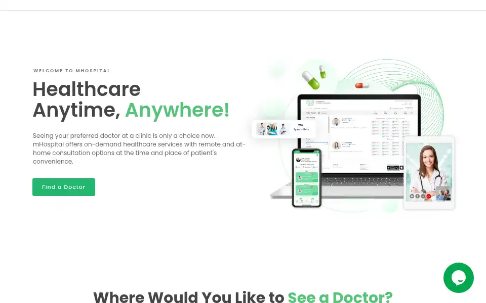 Screenshot of m-hospital.com