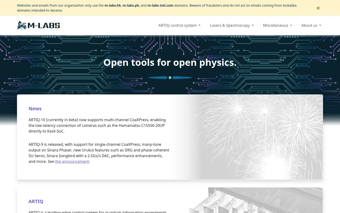 Screenshot of m-labs.ph