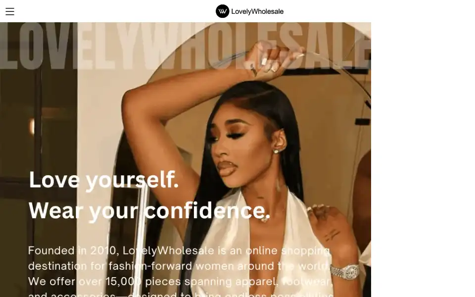Screenshot of m.lovelywholesale.com