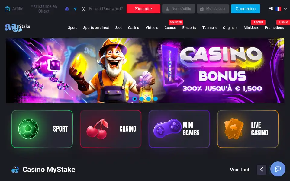 Screenshot of m.mystake.com