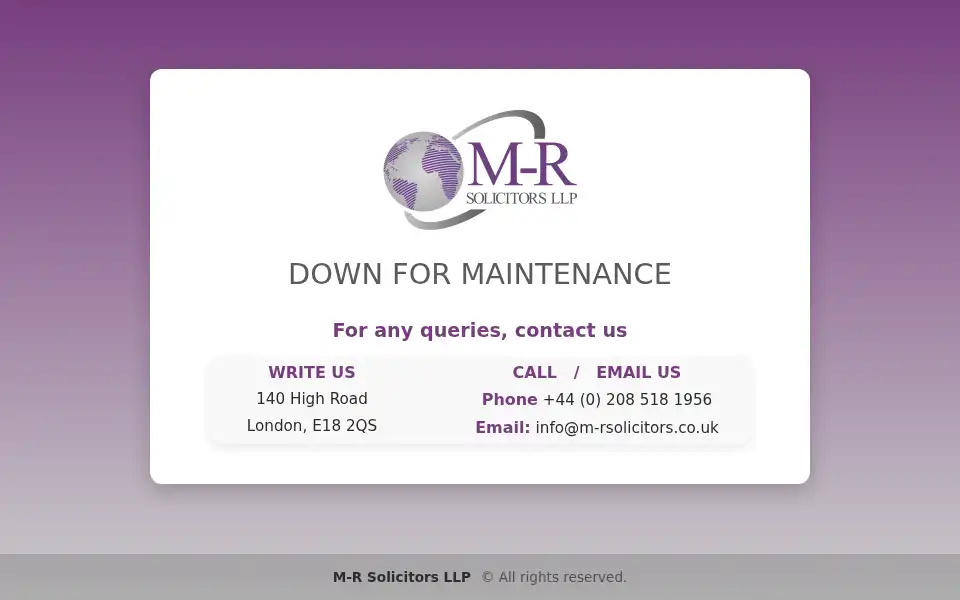 Screenshot of m-rsolicitors.co.uk