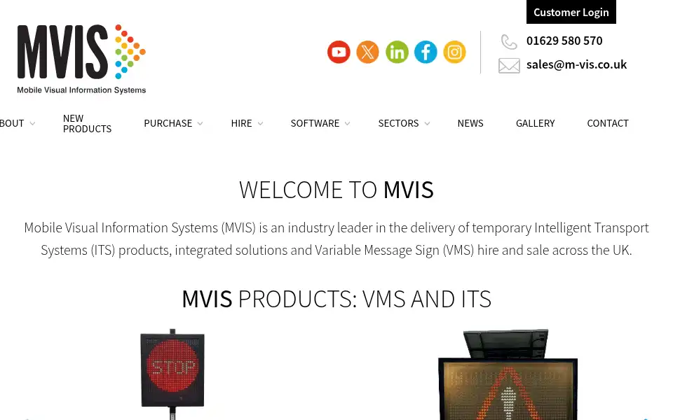 Screenshot of m-vis.co.uk