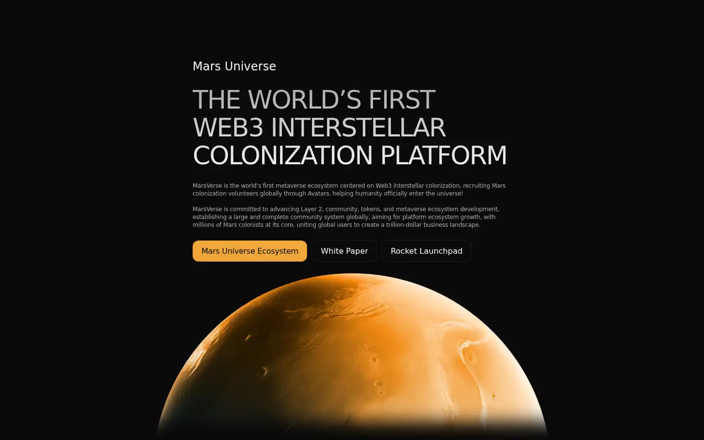 Screenshot of m3mars.io