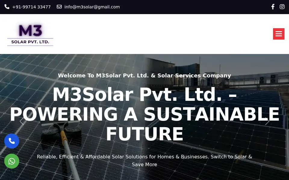 Screenshot of m3solar.in