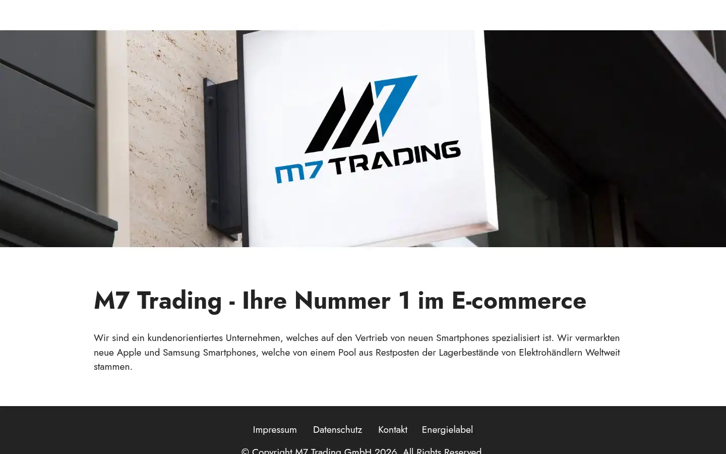 Screenshot of m7-trading.com