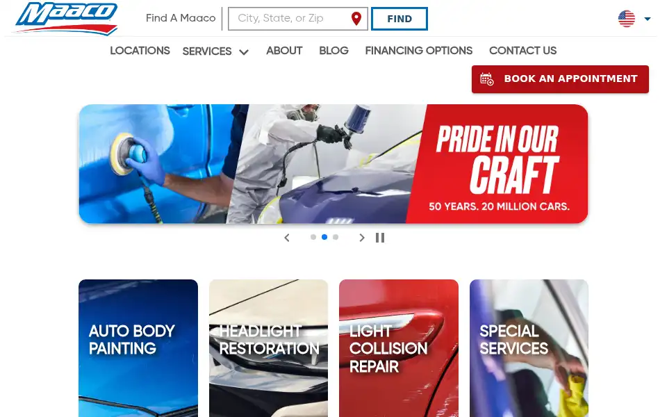 Screenshot of maaco.com