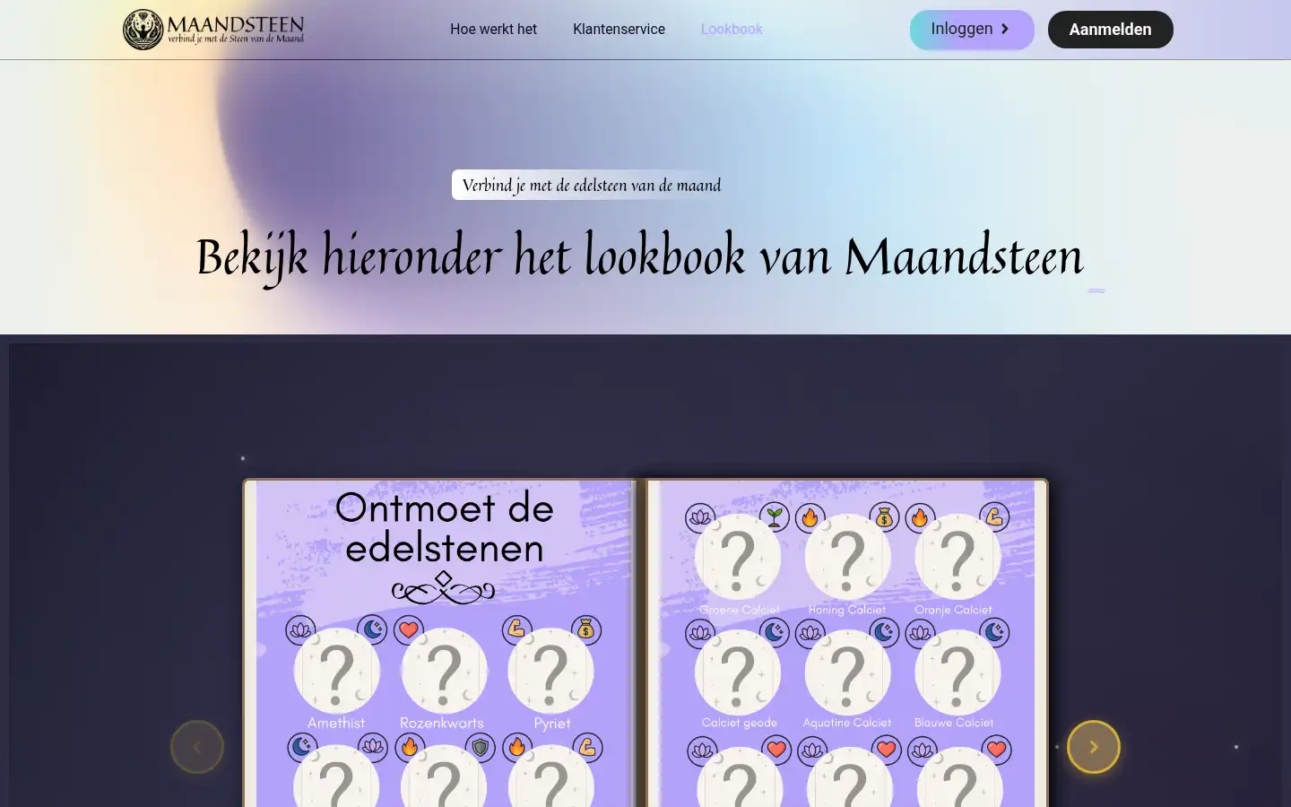 Screenshot of maandsteen.nl