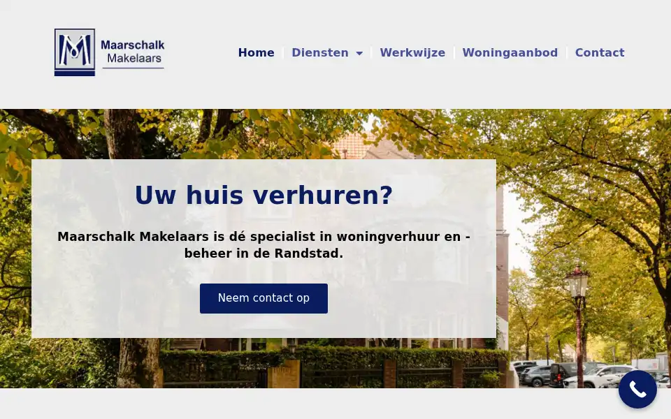 Screenshot of maarschalkmakelaars.nl