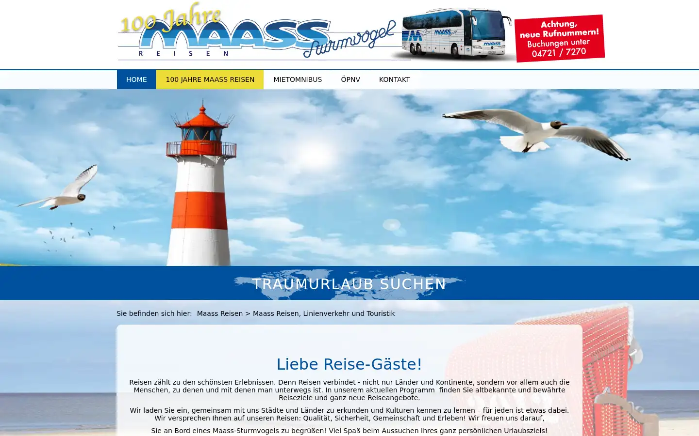 Screenshot of maassreisen.de