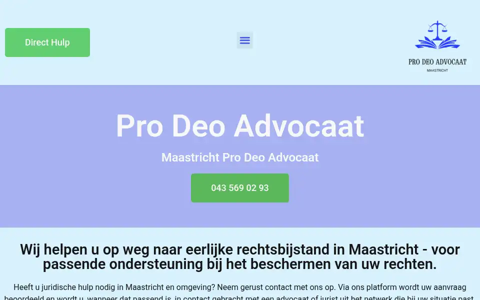 Screenshot of maastrichtprodeoadvocaat.com