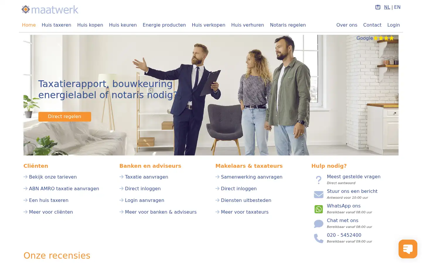 Screenshot of maatwerk.nl