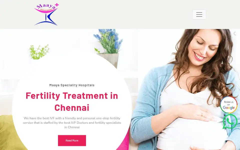 Screenshot of maayaspecialityhospitals.com