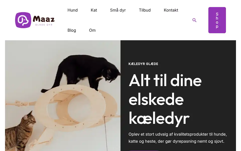Screenshot of maaz.dk